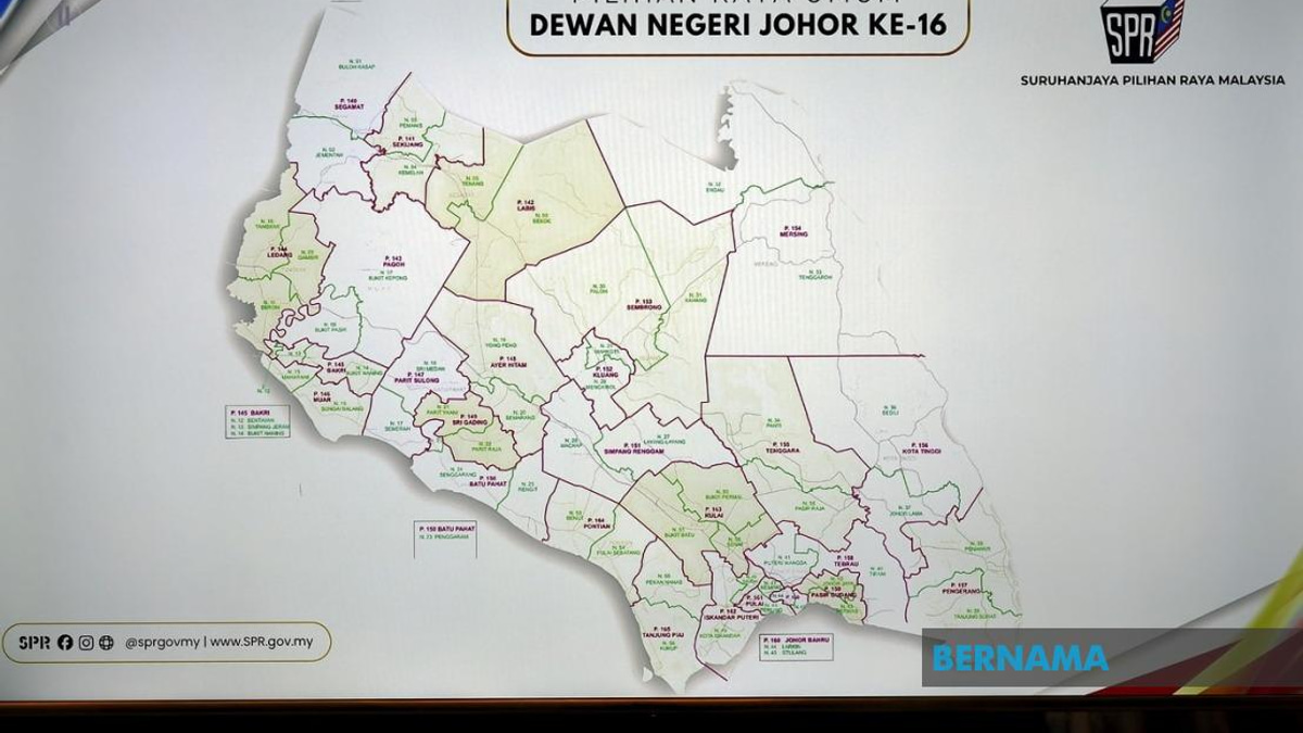Johor's 16th State Election Kicks Off With Nomination Day as Seven Parties Ready Full Slate