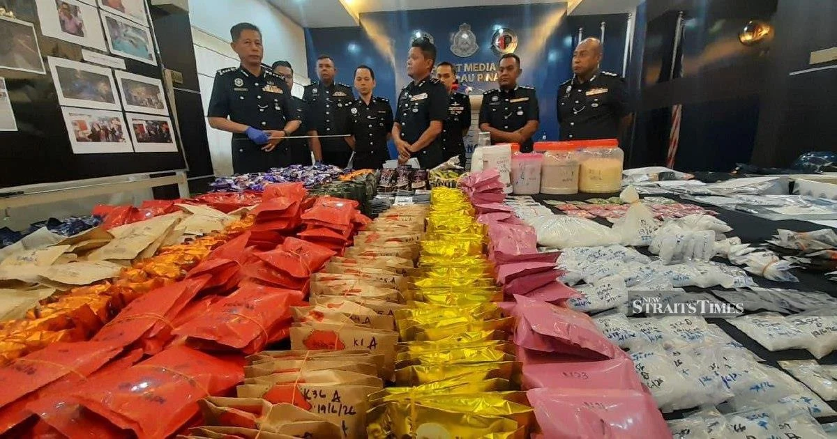 Penang couple arrested as police dismantle RM9.7 million drug operation from condominium
