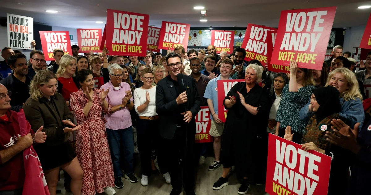 Andy Burnham's Path to Power Strengthened by Right-Wing Political Fracture